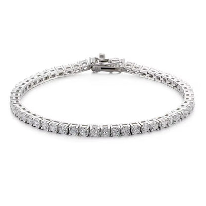 TY 3Mm 4Mm Moissanite Tennis Bracelet 925 Sterling Silver Full Dia Sier Plated Wedding Party Jewelry Bracelets for Women Man