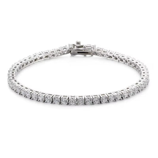 TY 3Mm 4Mm Moissanite Tennis Bracelet 925 Sterling Silver Full Dia Sier Plated Wedding Party Jewelry Bracelets for Women Man