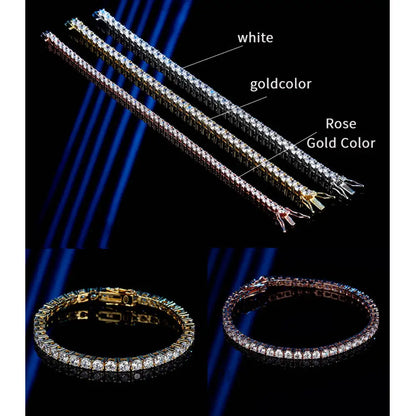 TY 3Mm 4Mm Moissanite Tennis Bracelet 925 Sterling Silver Full Dia Sier Plated Wedding Party Jewelry Bracelets for Women Man